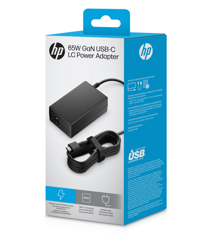 HP 65 W GaN-USB-C-Netzteil verpackung