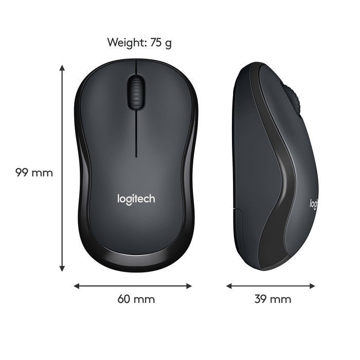 Logitech M220 Silent Kabellose Maus Schwarz visueller lieferant