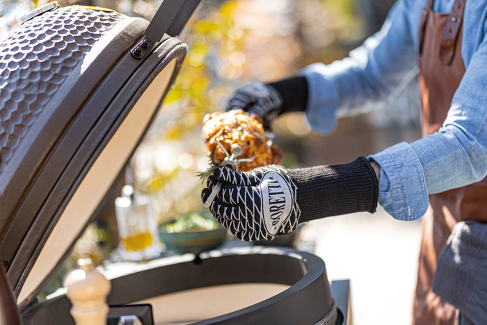 Boretti Ceramica Large Drehspieß produkt in gebrauch