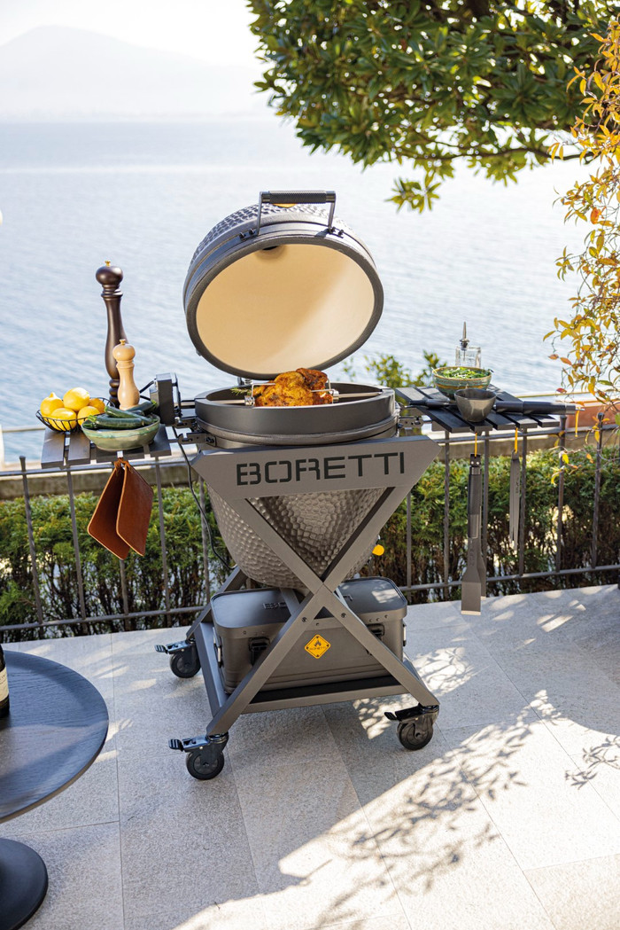 Boretti Ceramica Large Drehspieß produkt in gebrauch