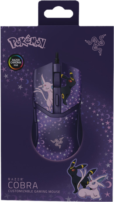 Razer Cobra Kabelgebundene Gaming-Maus - Pokémon Espeon/Umbreon Edition verpackung