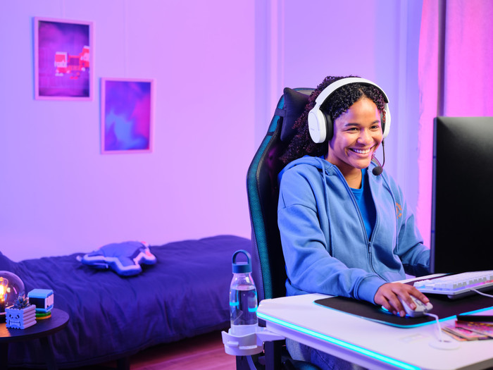 Kabelloses Headset Trust Fayzo GXT491 Weiß für PC oder PlayStation produkt in gebrauch