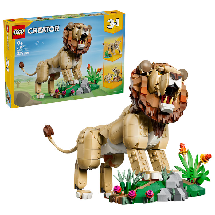 LEGO Creator 3-in-1-Sets Wilde Tiere: Majestätischer Löwe 31386 rechte seite