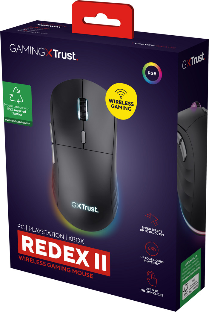 Trust GXT 926 Redex II Wireless Gaming Mouse packaging