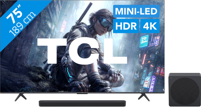 TCL QD Mini LED 75" T8D (2026) + TCL A65K Main Image