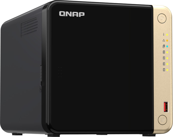QNAP TS-464-8G + Seagate IronWolf 32TB (4x 8TB) left side