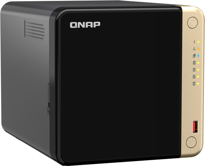 QNAP TS-464-8G + Seagate IronWolf 32TB (4x 8TB) left side