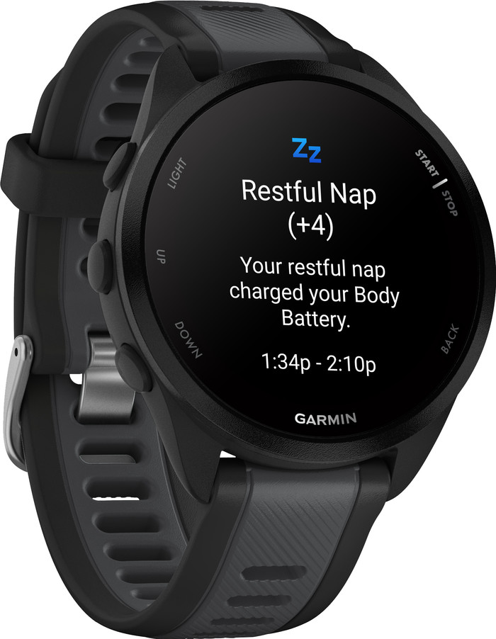 Garmin Forerunner 165 Black/Gray left side