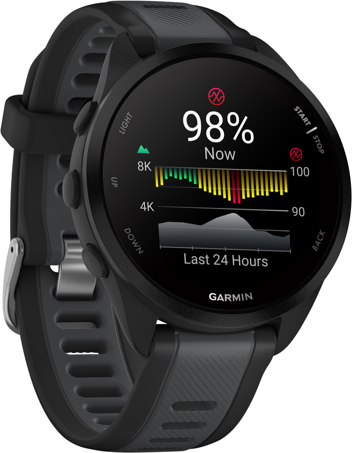 Garmin Forerunner 165 Black/Gray left side