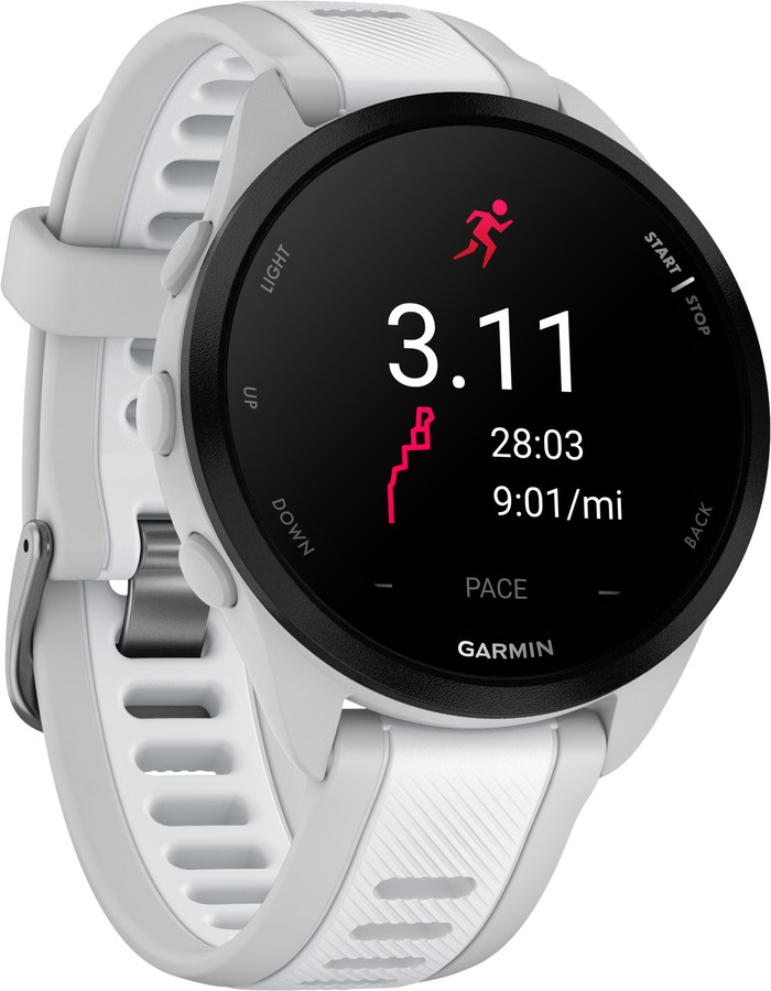 Garmin Forerunner 165 Gray/White left side