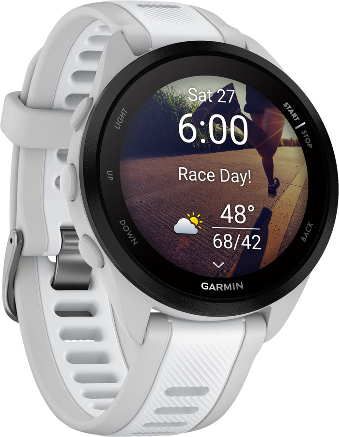 Garmin Forerunner 165 Gray/White left side