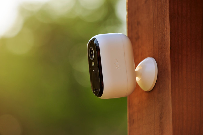 Arlo Essential 2K Outdoor Security Camera 3-pack product in use