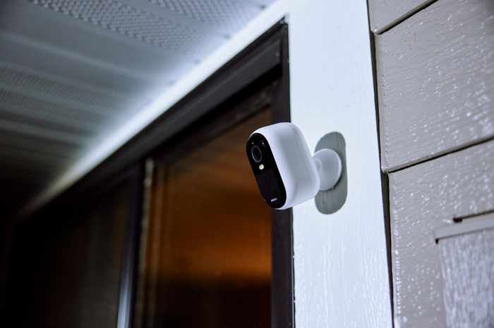 Arlo Essential 2K Outdoor Security Camera 3-pack product in use