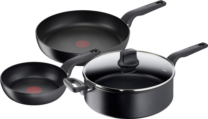 Tefal Hard Titanium Pro Bratpfannenset 24 + 28 cm + Schmorpfanne 28 cm Main Image