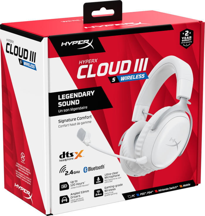 HyperX Cloud III S Wireless White packaging
