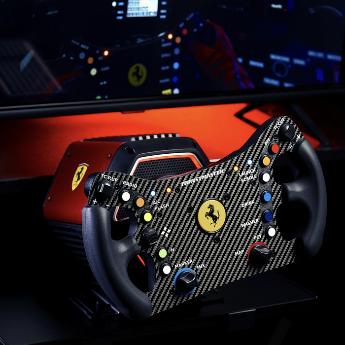 Thrustmaster Ferrari 488 GT3 Wheel Add-on product in use