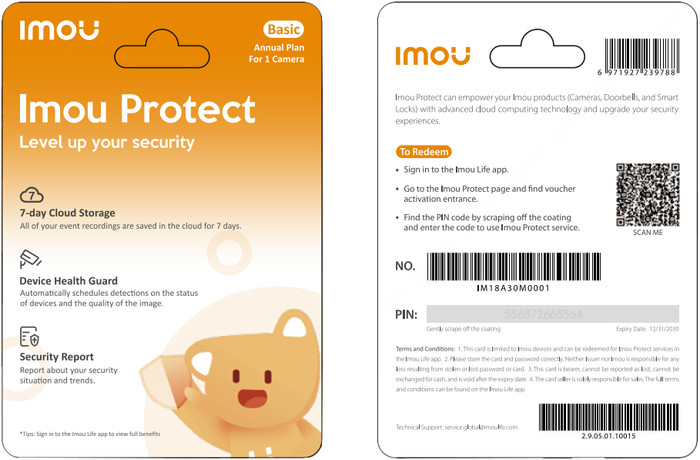 Imou Protect Basis Servicekarte 1 Jahr Main Image