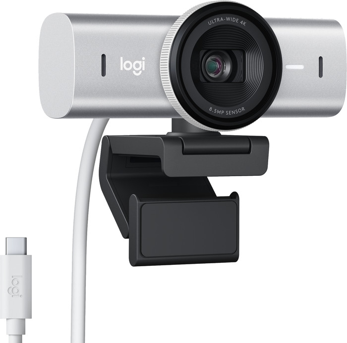 Logitech MX Brio Ultra HD 4K Webcam Gray front