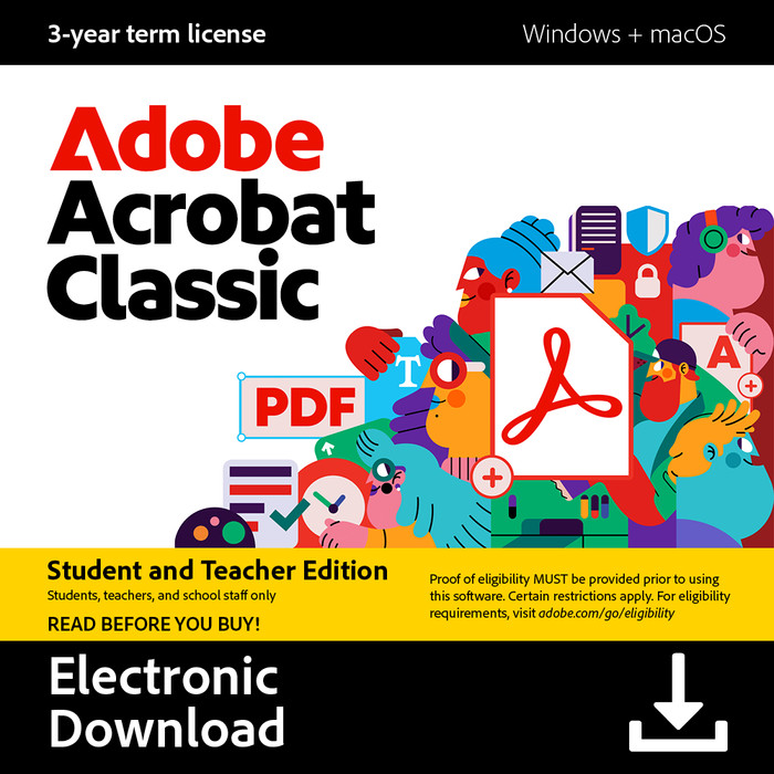 Adobe Acrobat Classic Student/Teacher 3 Years - Digital Main Image
