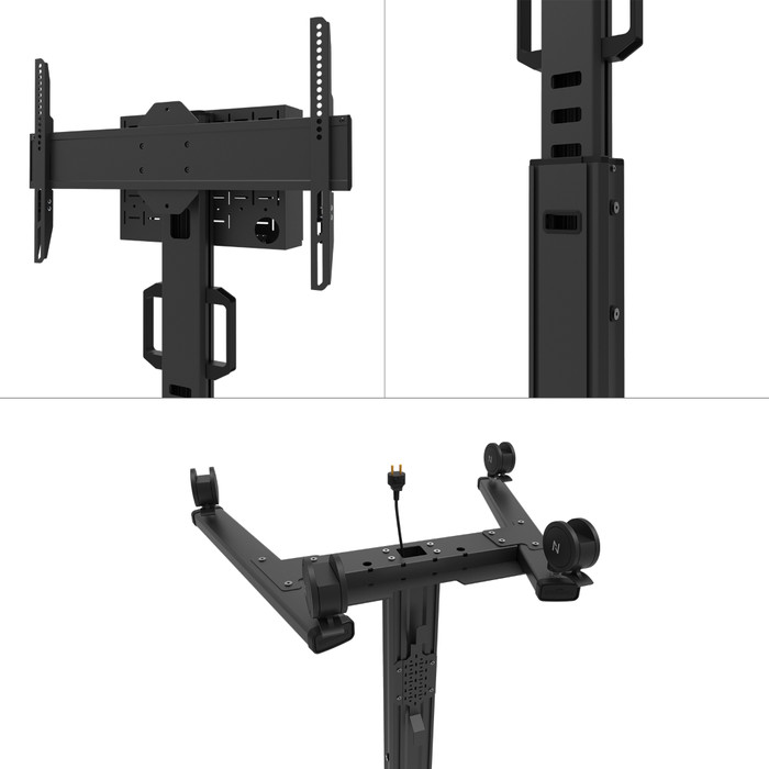 Neomounts MOVE Up FL50S-825BL1 mobiler Bodenständer Schwarz detail