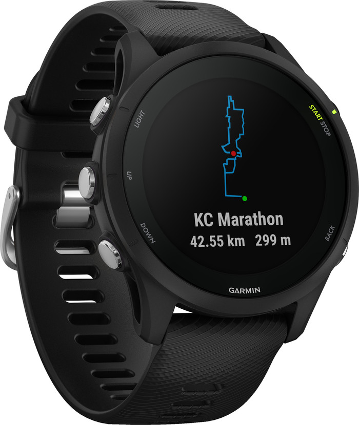 Garmin Forerunner 255 Music Black left side