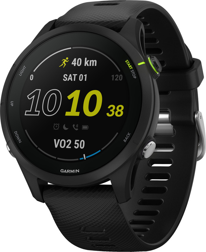 Garmin Forerunner 255 Music Black left side