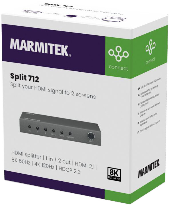 HDMI-Splitter Marmitek Split 712 8K/4K verpackung