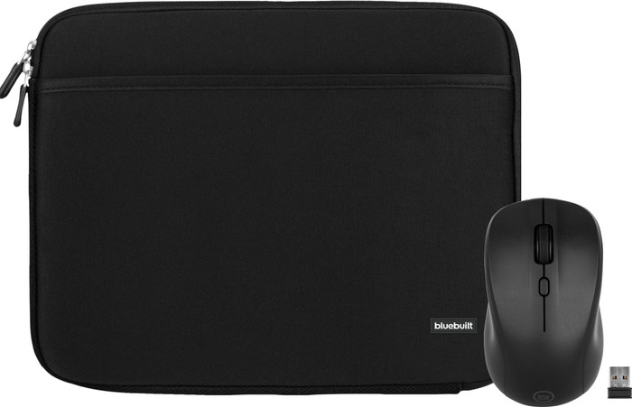 BlueBuilt Laptop Sleeve Width 37cm 15-16-Inch S Black + Nexum Wireless Mouse Main Image