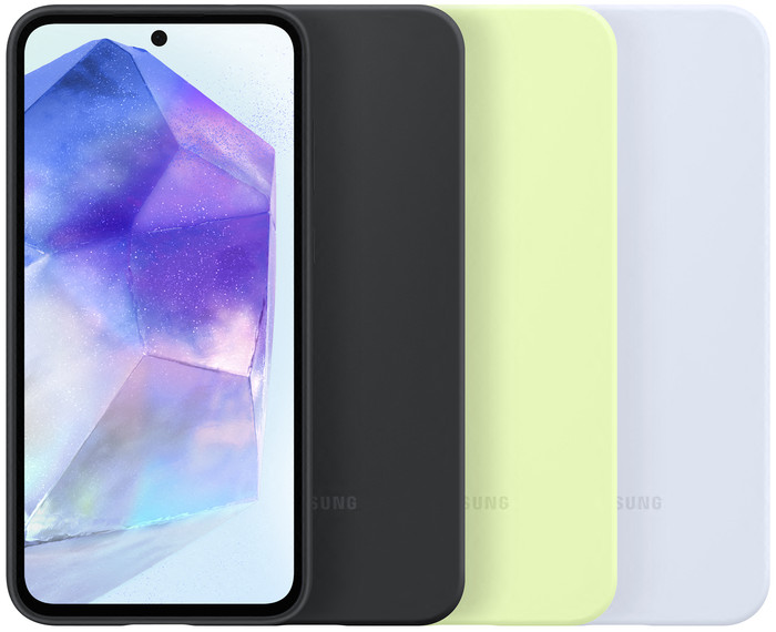 Samsung Galaxy A55 Backcover aus Silikon Schwarz visueller lieferant