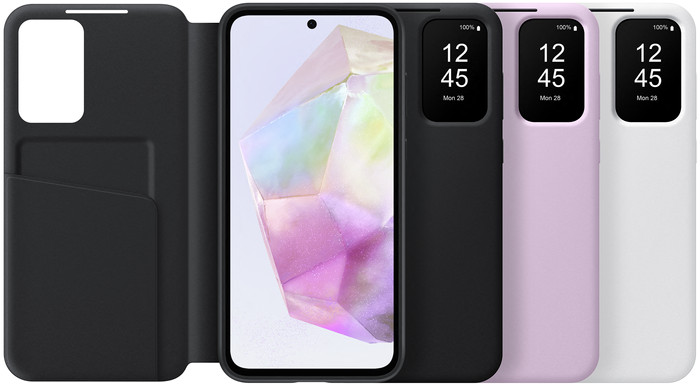 Samsung Galaxy A35 Smart View Book Case Schwarz visueller lieferant