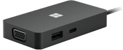 Kabelgebundener Microsoft Surface USB-C Travel Hub USB 3.2 Gen 2 Schwarz Main Image