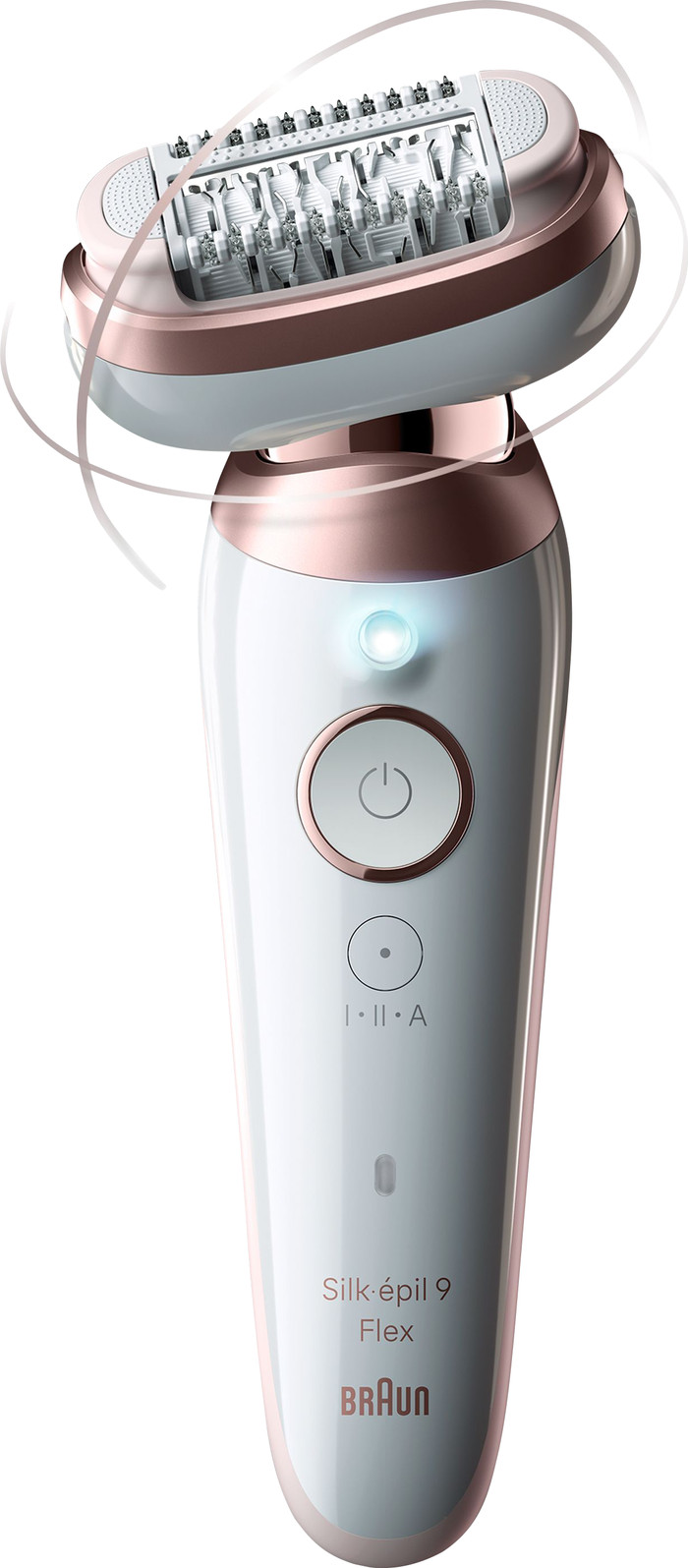 Braun Silk-épil 9 Flex 9-360 3D Weiß/Rosa Titan vorne