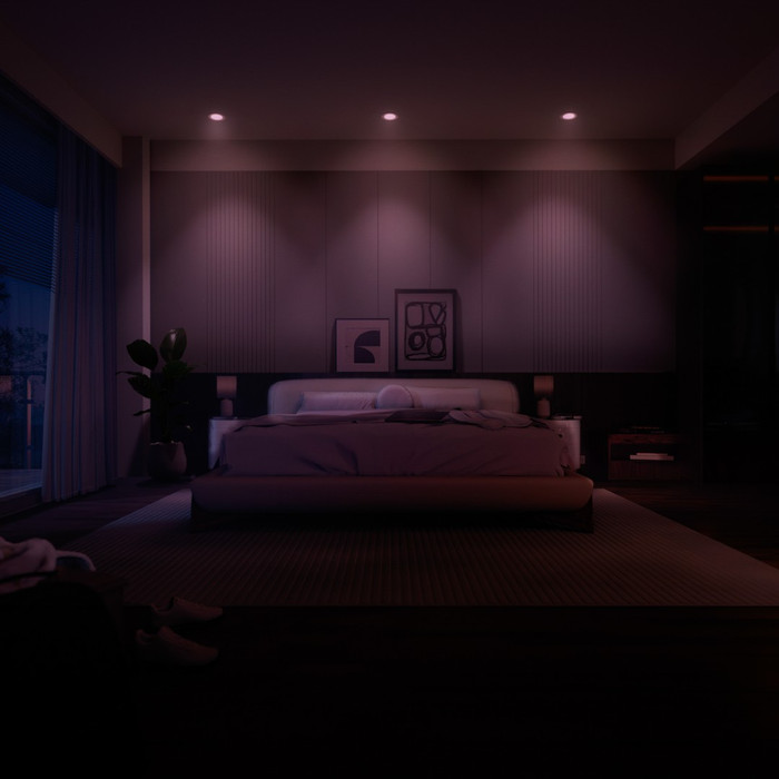 Philips Hue Recessed Spot Light Slim - White and Color 90mm - White product in use