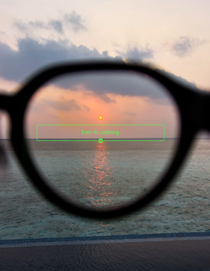 EvenRealities Even G2B Smart Glasses Green product in use
