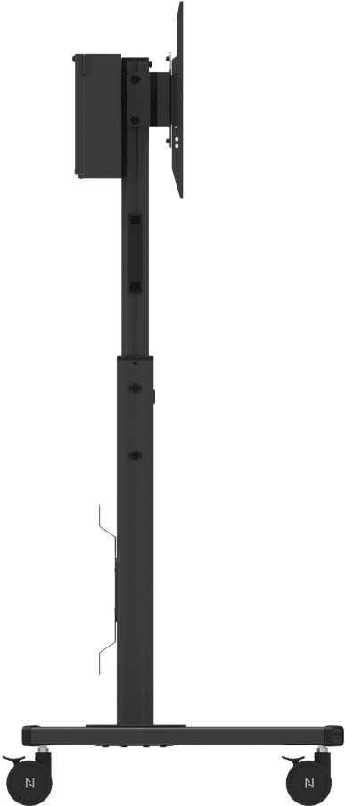 Neomounts MOVE Up FL50S-825BL1 mobiler Bodenständer Schwarz linke seite