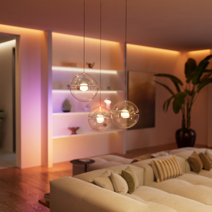 Philips Hue Kabelgebundenes Wandschaltermodul für nicht smarte Lampen 1 Kanal produkt in gebrauch