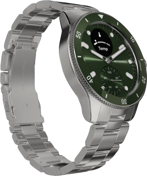 Withings ScanWatch Nova Green left side