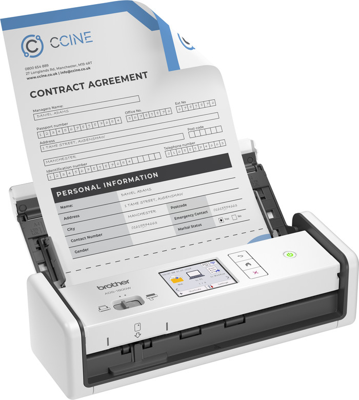 Brother ADS-1800W Scanner linke seite