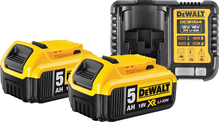 DeWalt DCB184-XJ 18 V 5,0-Ah-Akku (2x) + XR Multi-Voltage Main Image