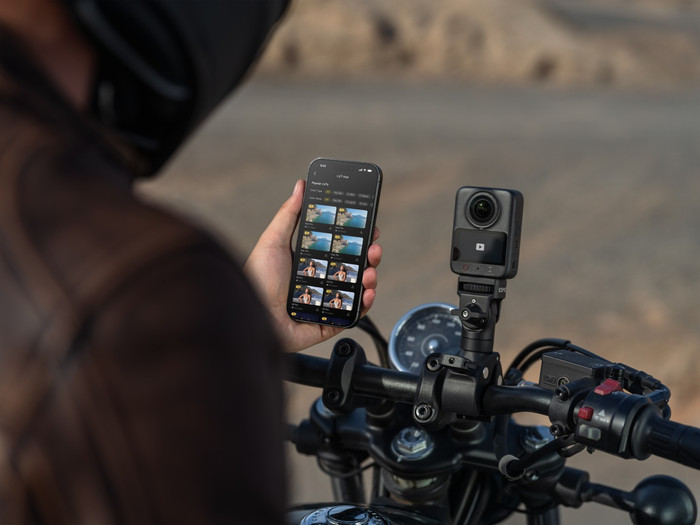 DJI Osmo 360 II Limitless Riding Combo product in use