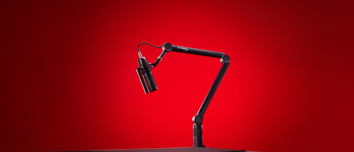 HyperX Caster Mic and Camera Arm product in use