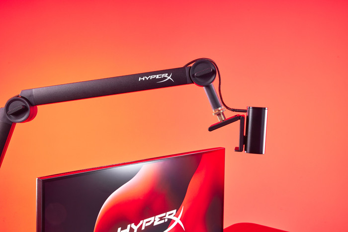 HyperX Caster Mic and Camera Arm product in use