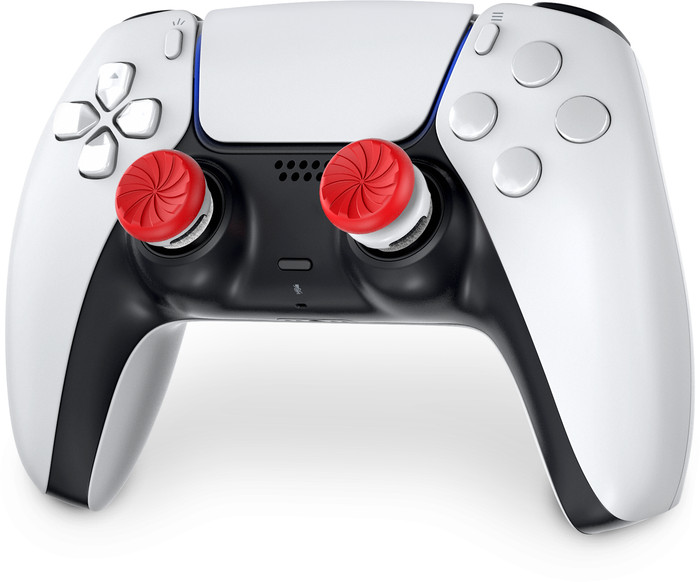 KontrolFreek Inferno AimBoost Thumb Sticks + Precision Rings Red/White PS5/PS4 detail