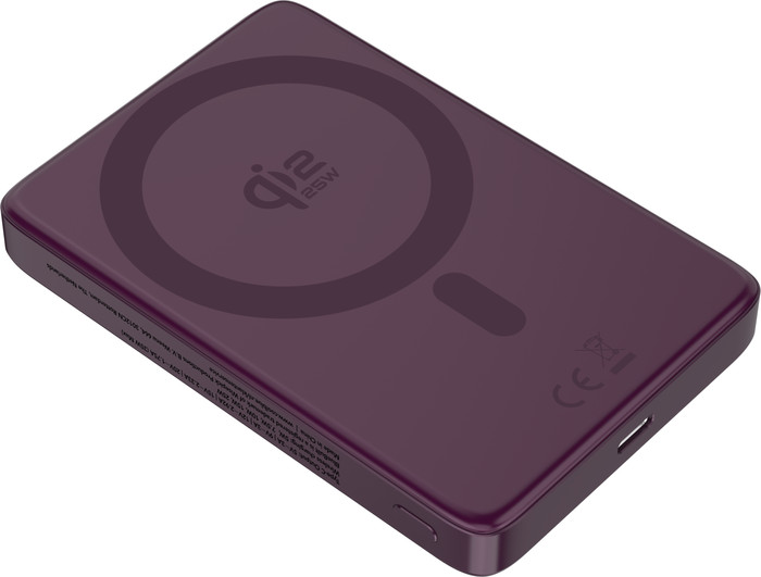 BlueBuilt Wireless Powerbank mit Qi2.2 und MagSafe 10.000 mAh mit Schnellladen 25 Watt Rot vorne