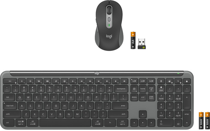 Logitech MK950 Signature Slim Kabellose Tastatur-Maus-Combo QWERTZ Schwarz zubehör