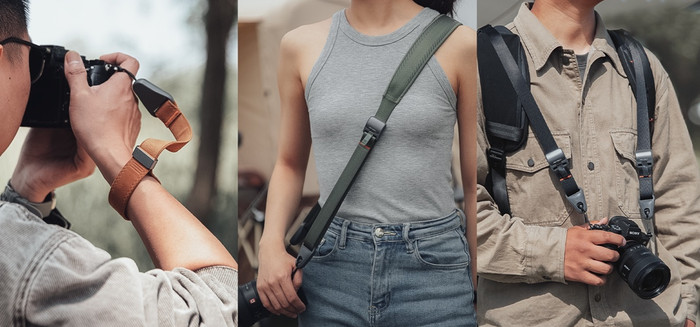 PGYTECH Schultergurt Schwarz produkt in gebrauch