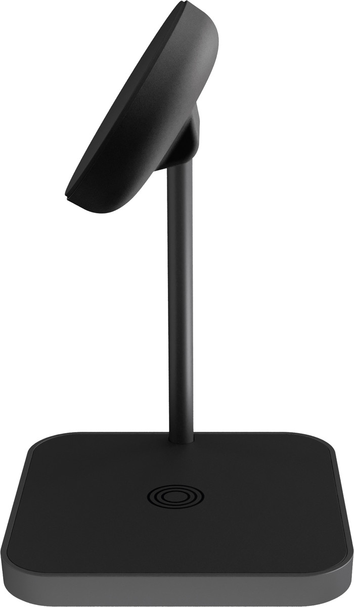 ZENS 2-in-1 MagSafe and Qi2 Wireless Charger 15W with Stand Black right side
