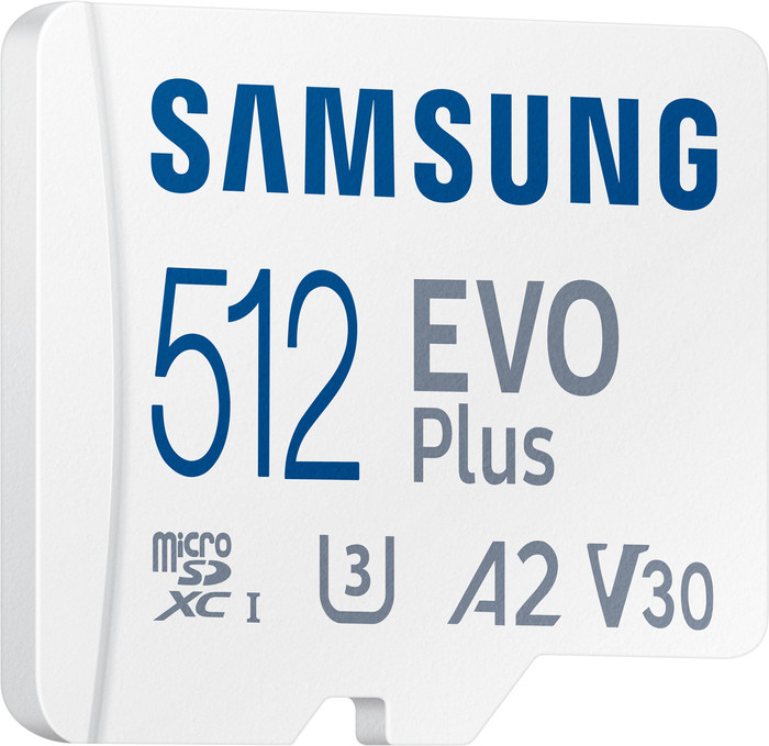 Samsung microSDXC EVO Plus 512GB Duo Pack left side