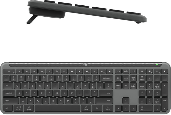 Logitech Signature Slim K950 Wireless Keyboard QWERTZ Black left side