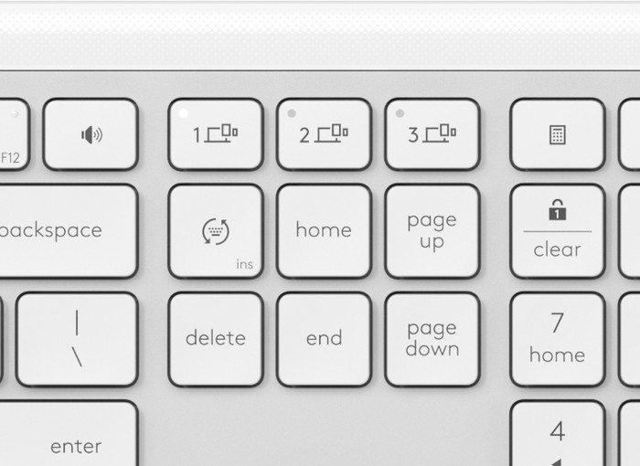 Logitech Signature Slim K950 Wireless Keyboard QWERTZ White detail